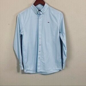 Vineyard Vines Whale Shirt Boys Large(16) Striped Long Sleeve Button Down